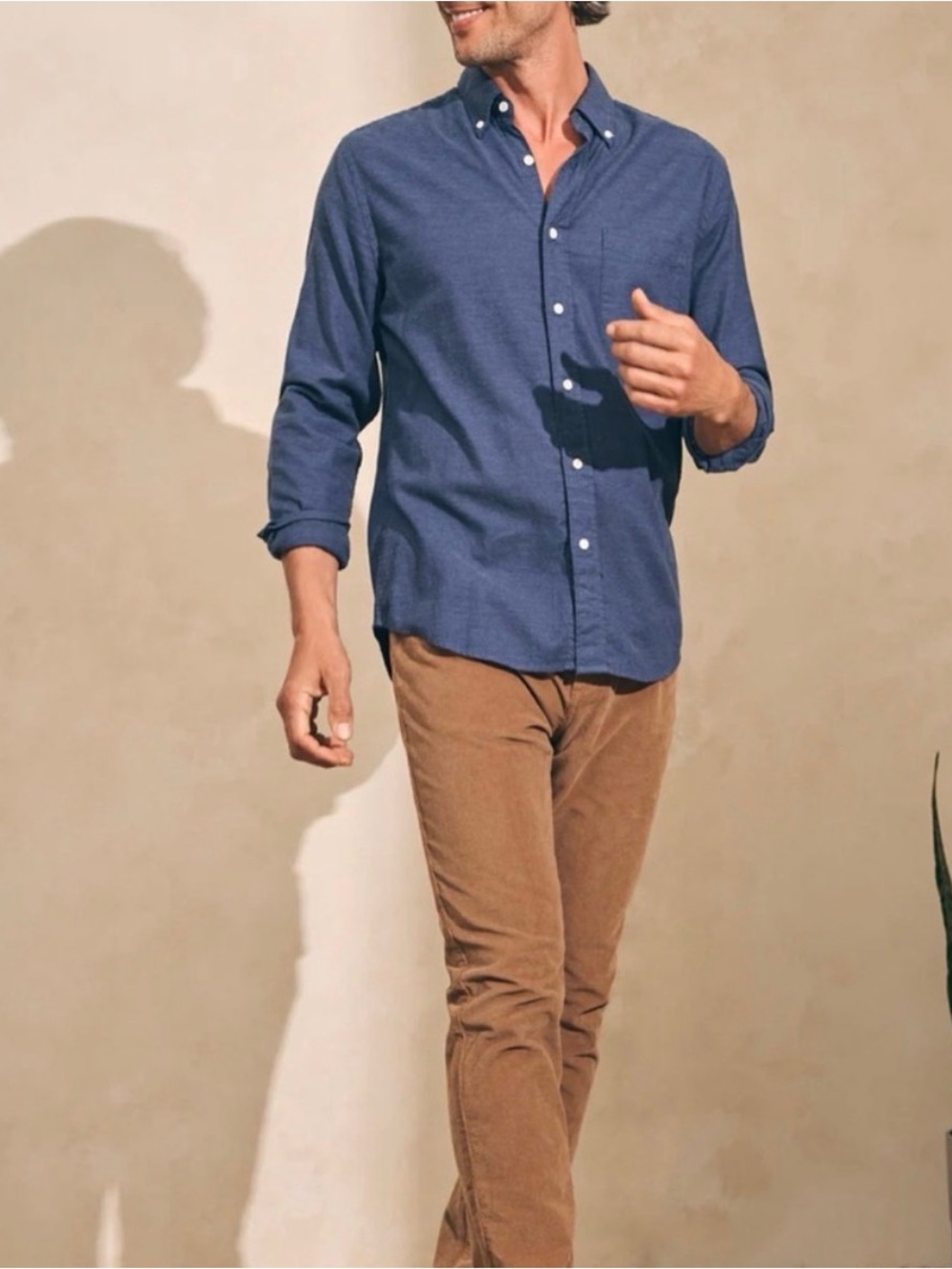 Faherty NWT Stretch Oxford 2.0 in Navy Size M